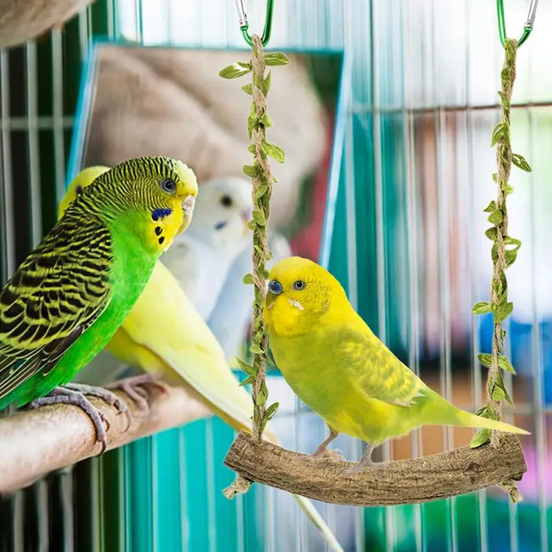 Climbing and Chewing Perch for Parakeets