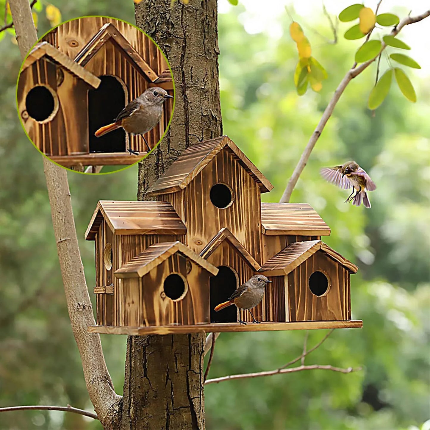 Wooden Bird House Breeding Cage Box