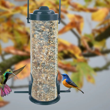 1pc Pet Bird Feeder Outdoor Hanging Pet Food Dispenser Multiple Holes