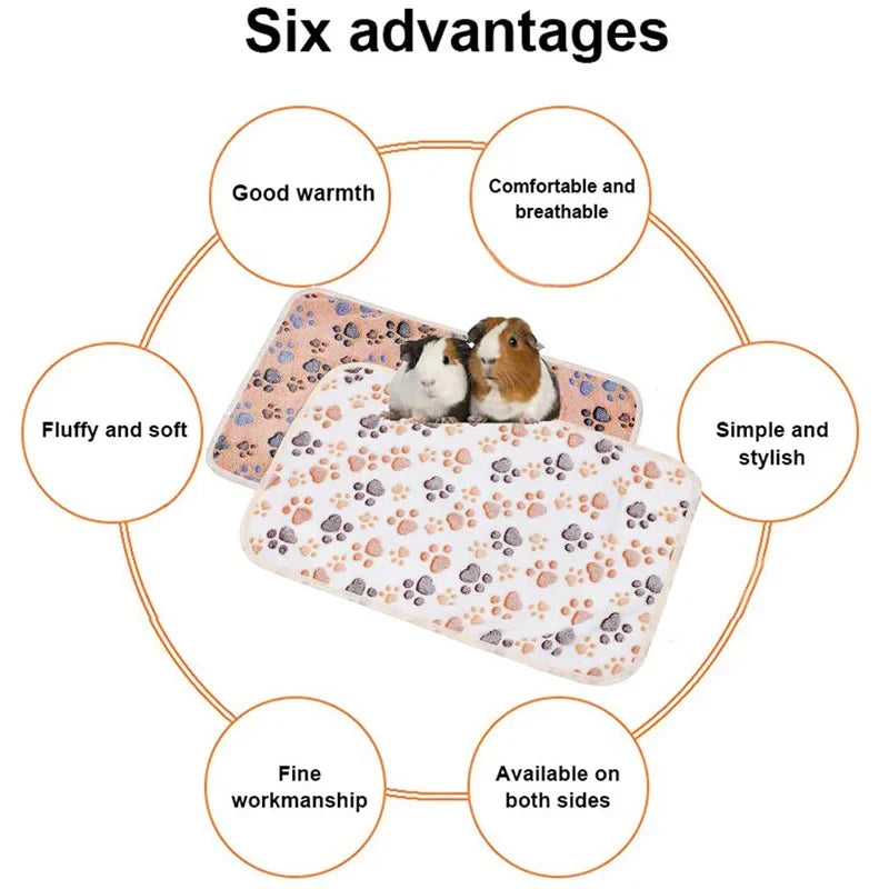 Soft Sleep Mat for Hamster Pet Pee Pad Puppy Kitten Blanket Bed Mat Guinea Pig Plush Mat Bed