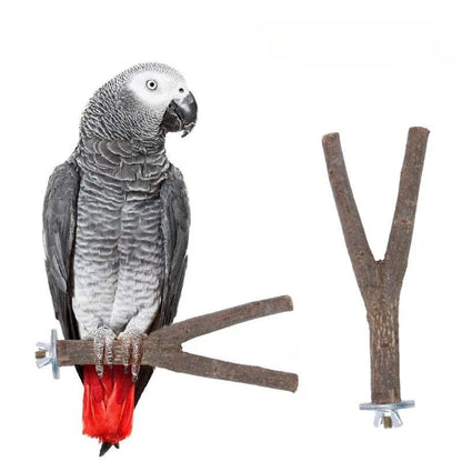 Pet Bird Toy Parrot Wood Stand