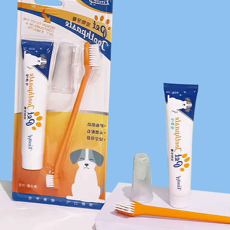 Pet Healthy Edible Toothpaste with Toothbrush