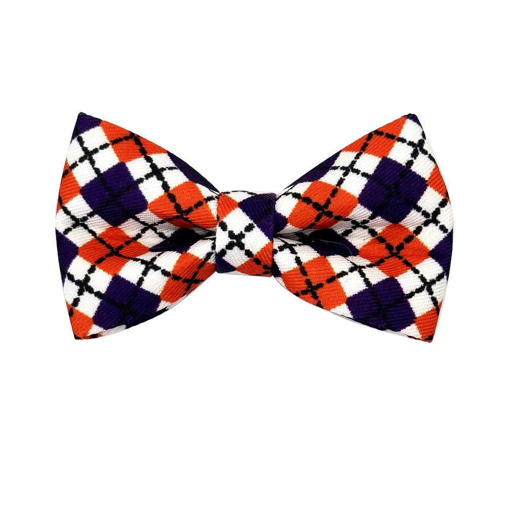 50/100Pcs Halloween Plaid Dog Supplies Sliding Dog Bow Tie Pets Dog Bowties