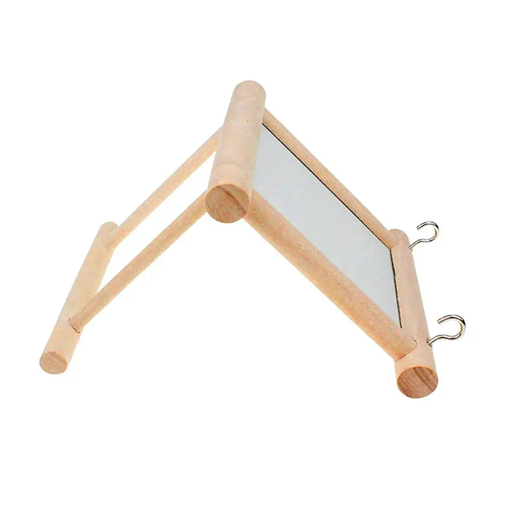 Wooden Bird Mirror Interactive Play Toy