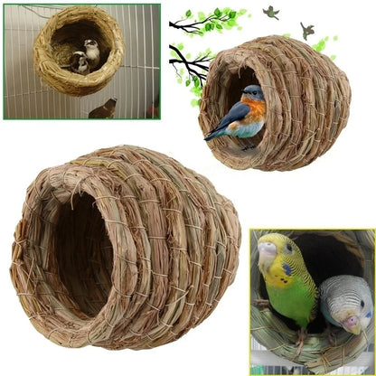 Bird Parrot Handwoven Straw Cage