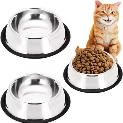 Stainless Steel Pet Dog Bowl Feeder Skidproof Anti-ant Food Water Drink Dishes Feeder