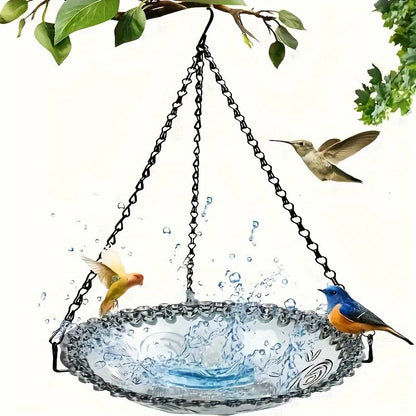 Wall Hanging Bird Feeder Bowl Tree Mounted Outdoor Bird Bath Spa