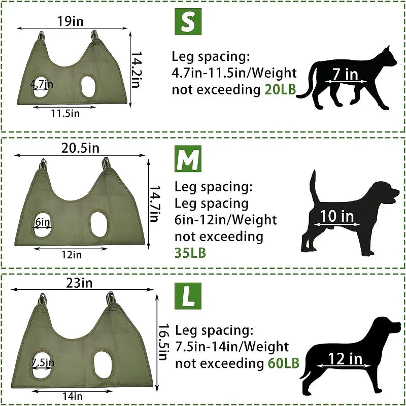 Pet Grooming Restraint Bag for Nail Trimming and Bathing