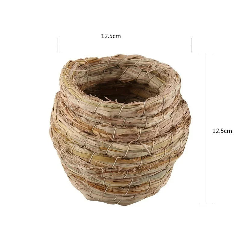 Bird Parrot Handwoven Straw Cage