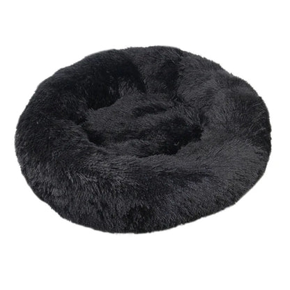 Round Plush Dog Bed Kennel Cat Cushion Washable Soft Small Medium Big Pet