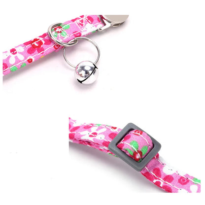 Cute Printed Cat Collar Adjustable Kitten Puppy Collars