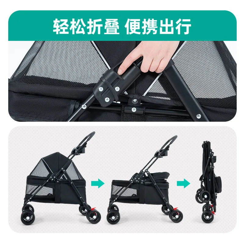 W02-C Pet Cat / Dog Cart Lightweight and Foldable!