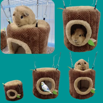 Small Animals Pet House Hamster Nest Stump Shaped Round