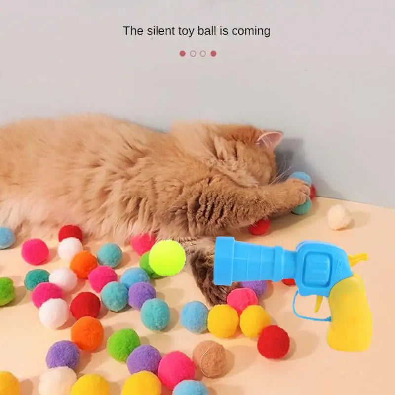 Cat Toys Interactive Launch Training Creative Kittens Mini Pompoms Games