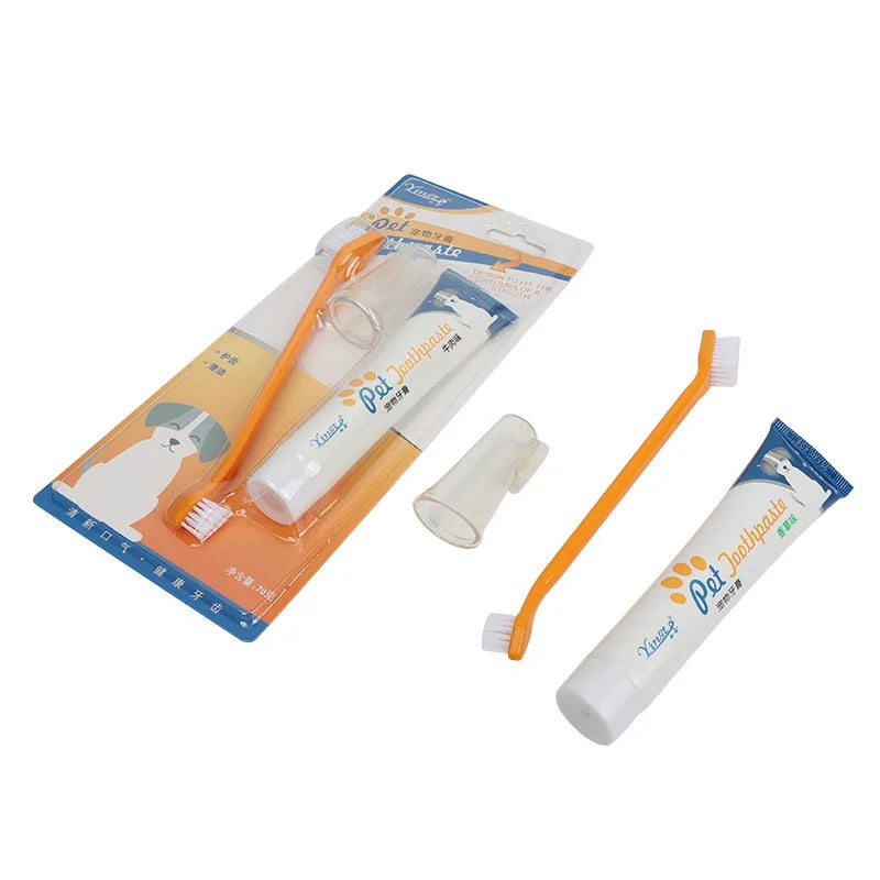 Pet Healthy Edible Toothpaste with Toothbrush