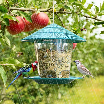 Bird Feeder Automatic Foot Feeding Tool Outdoor Hanging Nut Feeding Multiple Hole Dispenser Holder Food Container