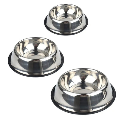 Stainless Steel Pet Dog Bowl Feeder Skidproof Anti-ant Food Water Drink Dishes Feeder