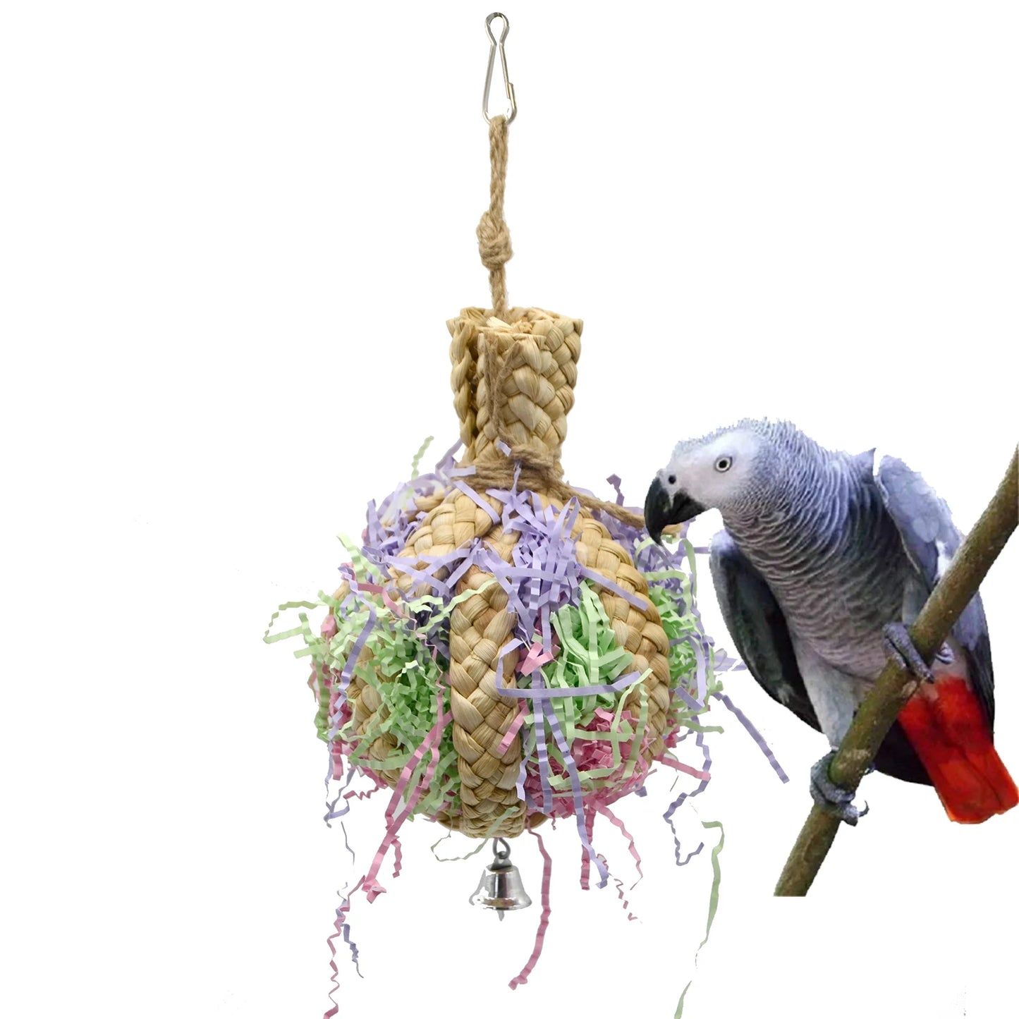 Parrot Shredder Toy Dry Anti-biting Parrot Cage Foraging Toy