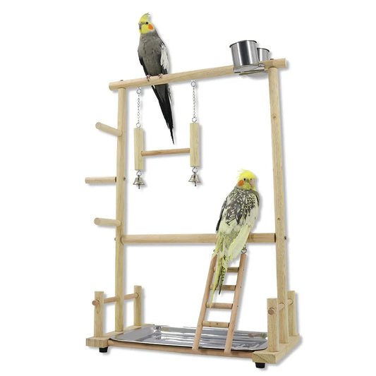 High scale parrot game rack, bird stand, parrot stand with bird swing ladder, parrot playground bird toy