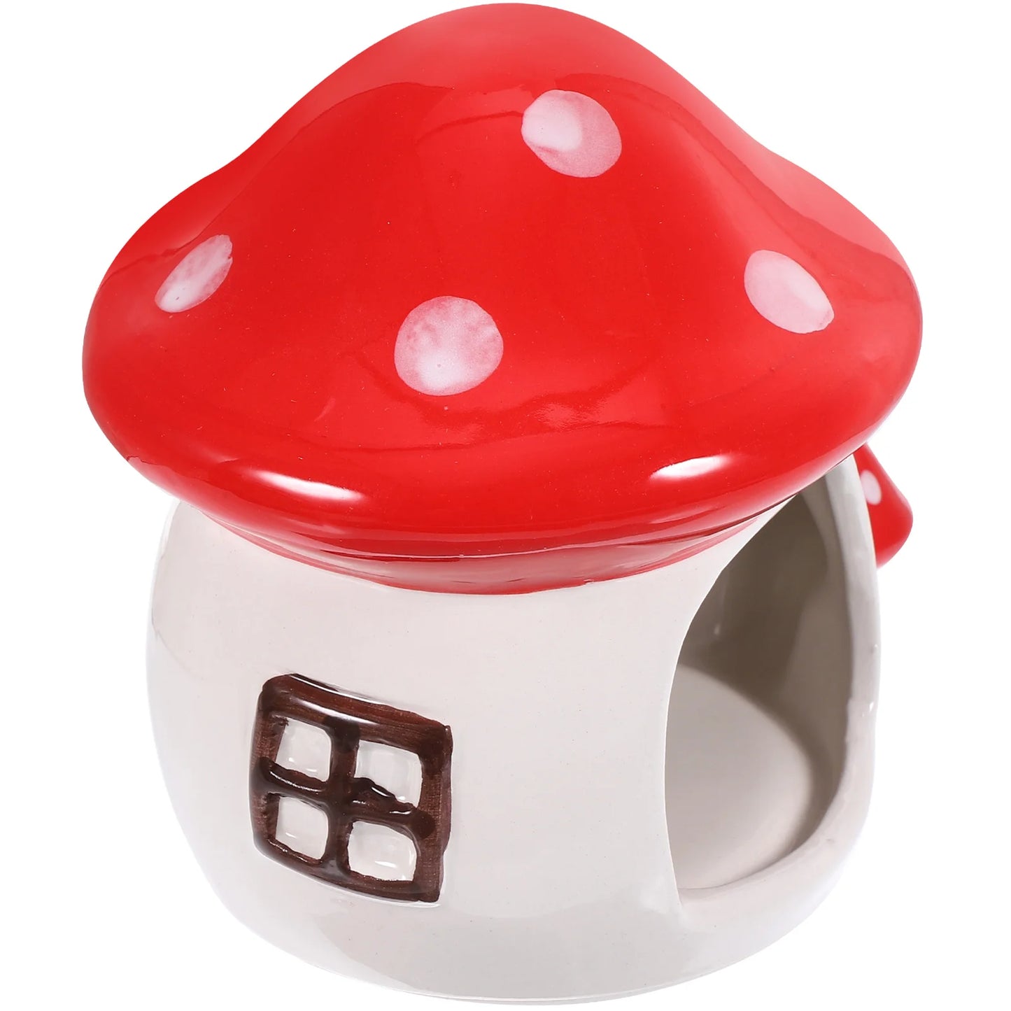 Ceramic Hamster Hut Nest Pets Hideout House Cooling Mushrooms Decorative Summer For Chinchilla