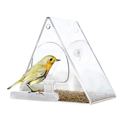 Window Bird Feeder Ultra-Strong Suction Cup, and Weather-Resistant Design for Garden Yard