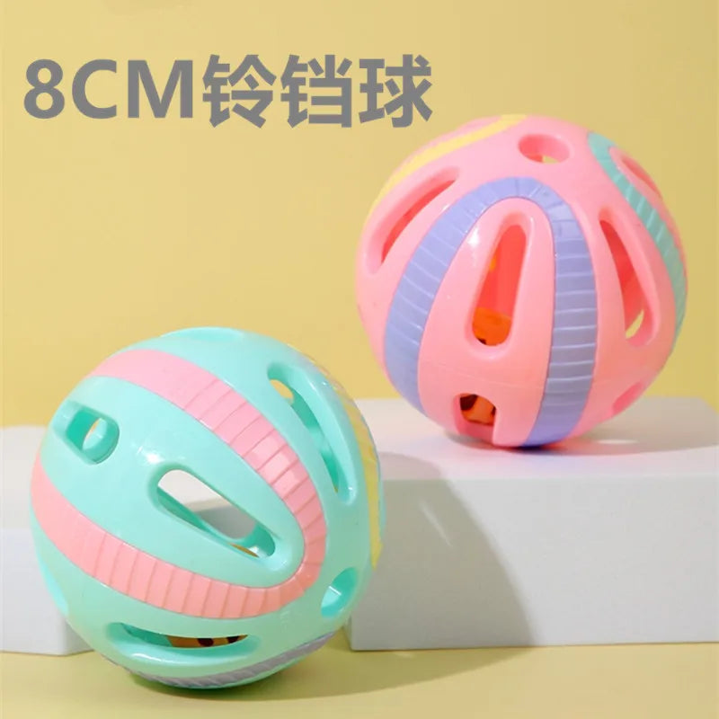 8cm Ball with Bell Ring Plastic Ball Cat Toy