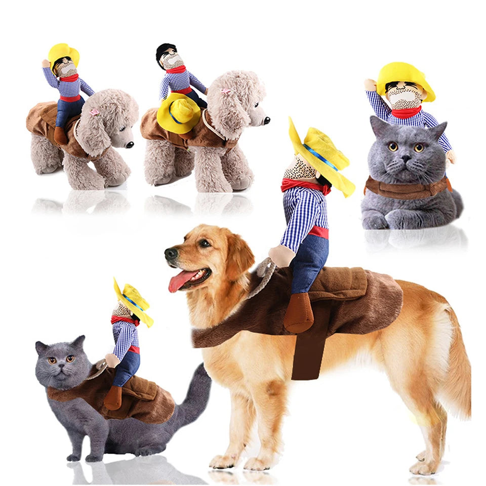 Halloween Party Dog Cowboy Dressing Up Costumes for Small or Large Dogs