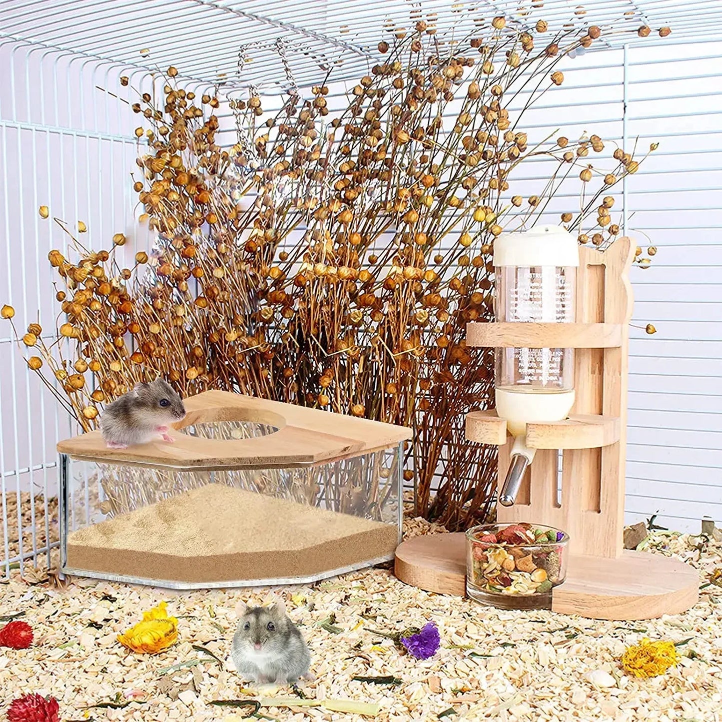 Hamster Bathroom House Sandbox Full Transparent Urine Sand Basin Golden Bear