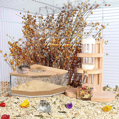 Hamster Bathroom House Sandbox Full Transparent Urine Sand Basin Golden Bear