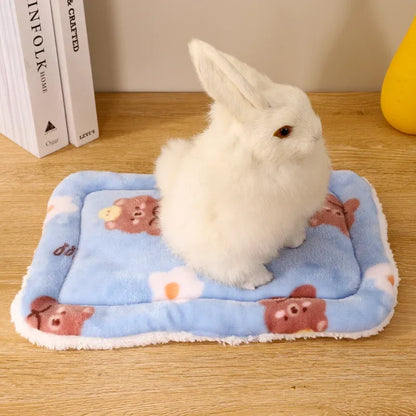 Rabbit Chinchilla Bed Mat House Nest Hamster Accessories Small Animal Guinea Pig Hamster Bed House Winter Warm Squirrel Hedgehog