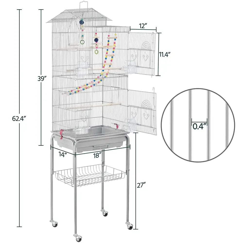 Bird Cage Parrot Accessories for Cages Metal Bird Parrot Cage