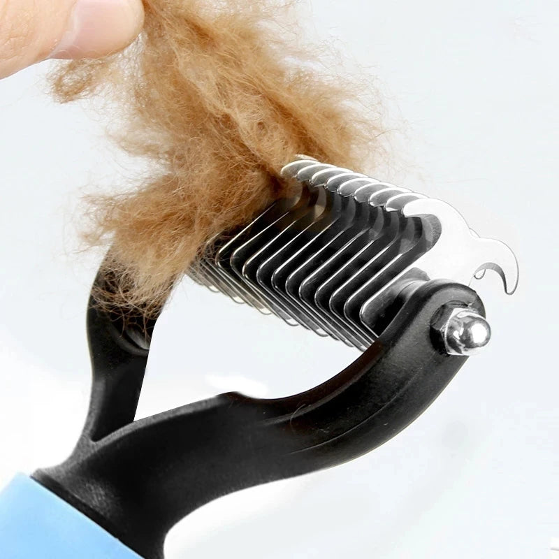 Pet Hair Dematting and Deshedding Comb for Dogs and Cats