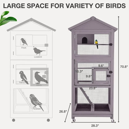 Large Bird Cage Outdoor Indoor Parakeet Cage