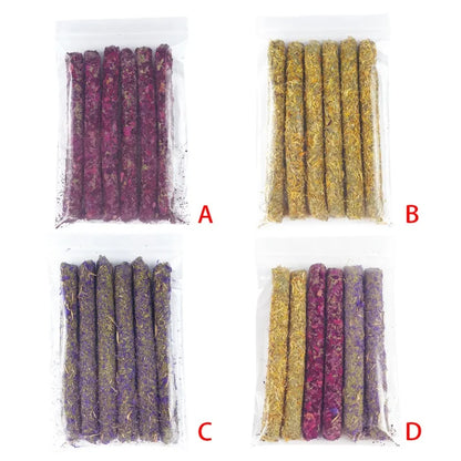 Lavender Stick Molar Chew Toy Rose Petal Tooth Cleaning Care Chew Snack For Small Pet As Rabbits Hamsters Chinchillas