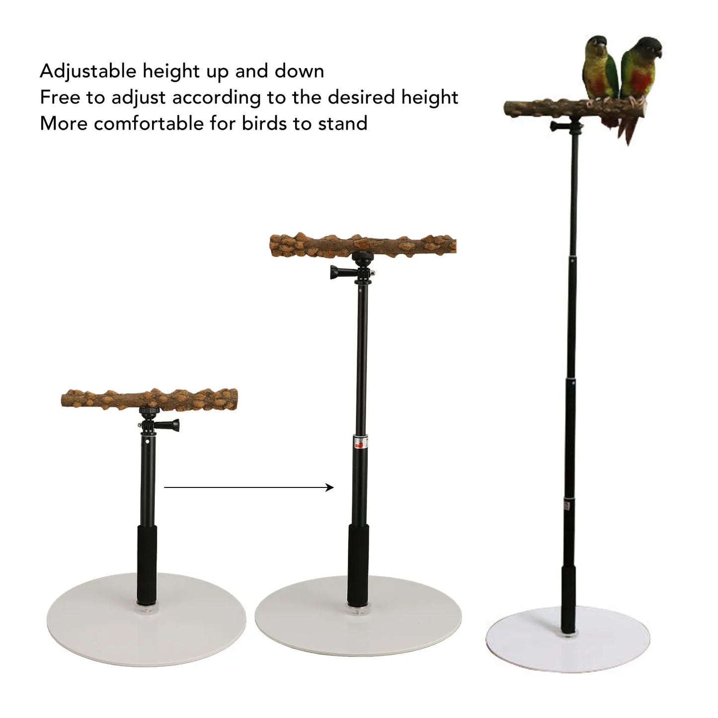 Adjustable Bird Perch Adjustable Bird Perch Portable Detachable Parrot Play Stand