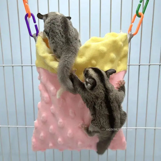 Warm Sugar Glider Hanging Hammock Swing Bag Small Pet Hamster Sleeping Bed