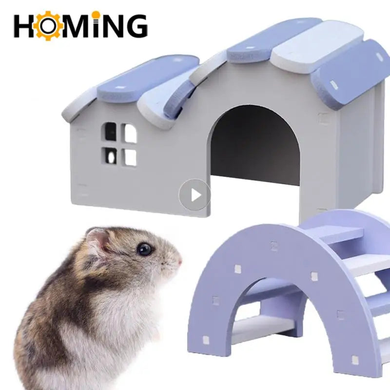 Hamster Slide House Villa Cage Ladder Exercise Toy