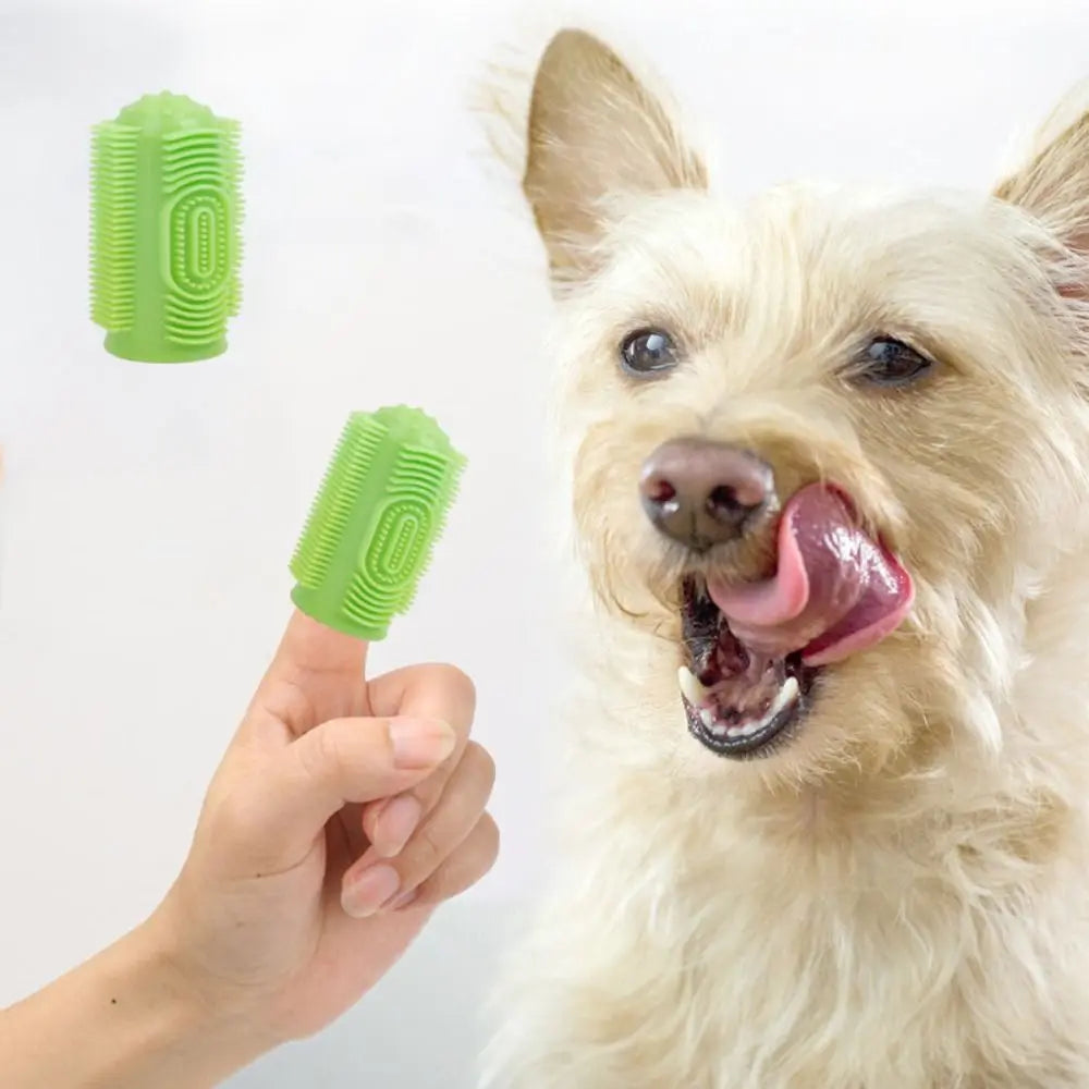 Soft Silicone Pet Dog Finger Toothbrush Pet Teeth Oral Cleaning Brush