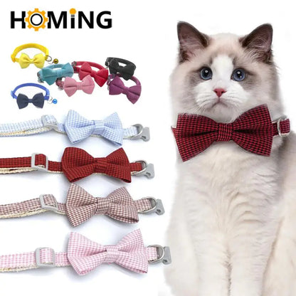 Pet Collars Pet Bow Bell Collars Cute Cat Collars Pet Supplies Multicolor Adjustable Pet Dressing