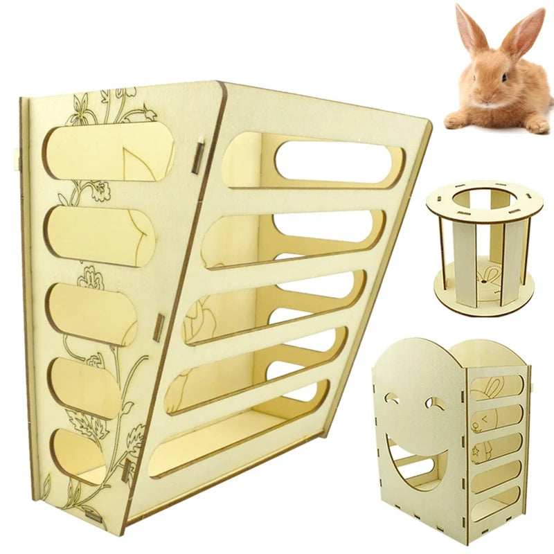 Rabbit for Hay Rack for Hay Feeder Chinchilla Wooden Food Bowl Safe M