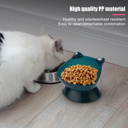 Anti-Vomiting Raised Cat Bowls with Ergonomic Design and Fine Sanded Edges