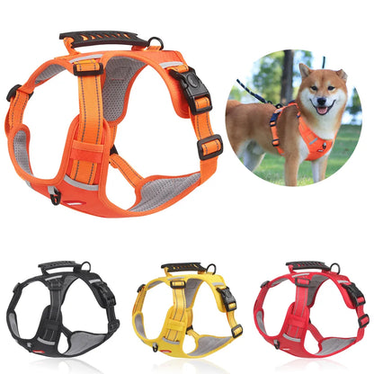 No Pull Large Dog Harness Adjustable Reflective Vest Harnesses For Small Medium Dogs Outdoor Travel Accessories