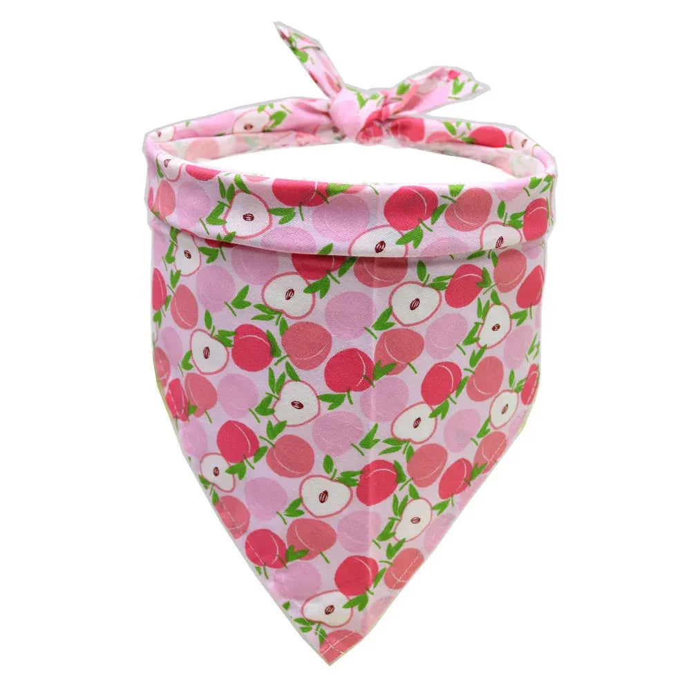 10PCS dog Fruit Print Bib Summer Pet Accessories Washable Scarf