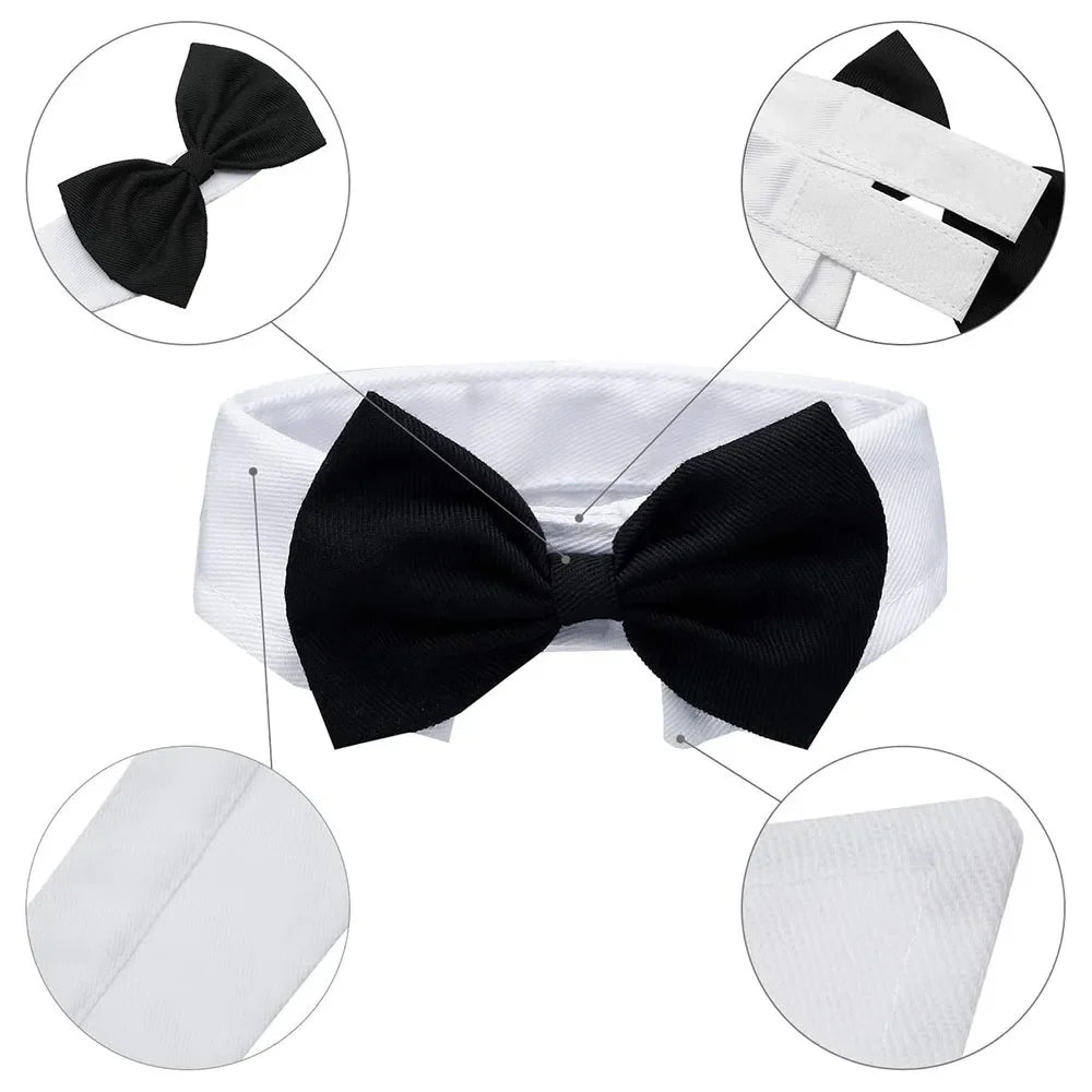 Dog Cat Tuxedo Collar Cat Wedding Bowtie Puppy Bow Tie Tux Collar Costume Birthday Easter Valentines Dog Bowtie Pet Accessories