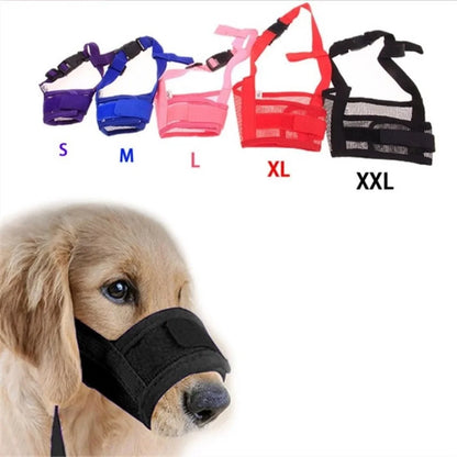 Anti Barking Dog Muzzle For Small Large Dogs Adjustable Mesh Breathable Pet Mouth