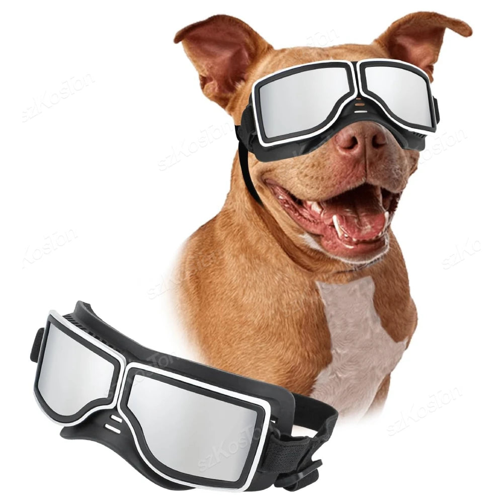 Dog Sunglasses Large Medium Breed Dogs Outdoor Riding Driving UV Protection Glasses Pet Accessories Dustproof Windproof