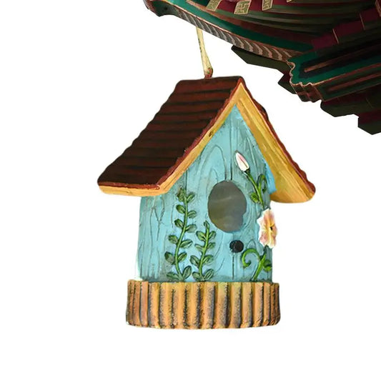 Hangable Bird Houses For Outside Resin Hand Carved Outdoor Bird Nest