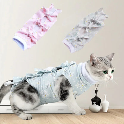 Soft Recovery Vest for Cats - Anti-Licking Pet Surgery Clothes