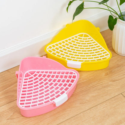 Medium Corner Rabbit Litter Box for Small Pets