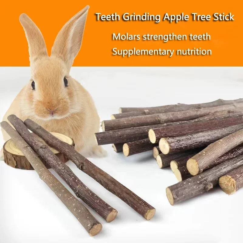 Professional Rabbit Teeth Grinding Apple Tree Stick Minerals Molar Stone Toys